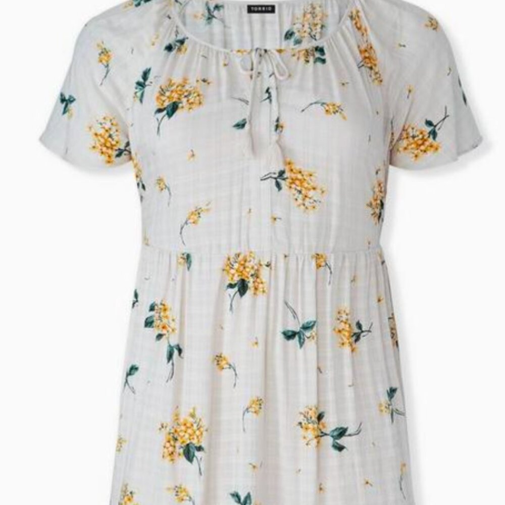 Torrid NWT Floral Peasant Dress